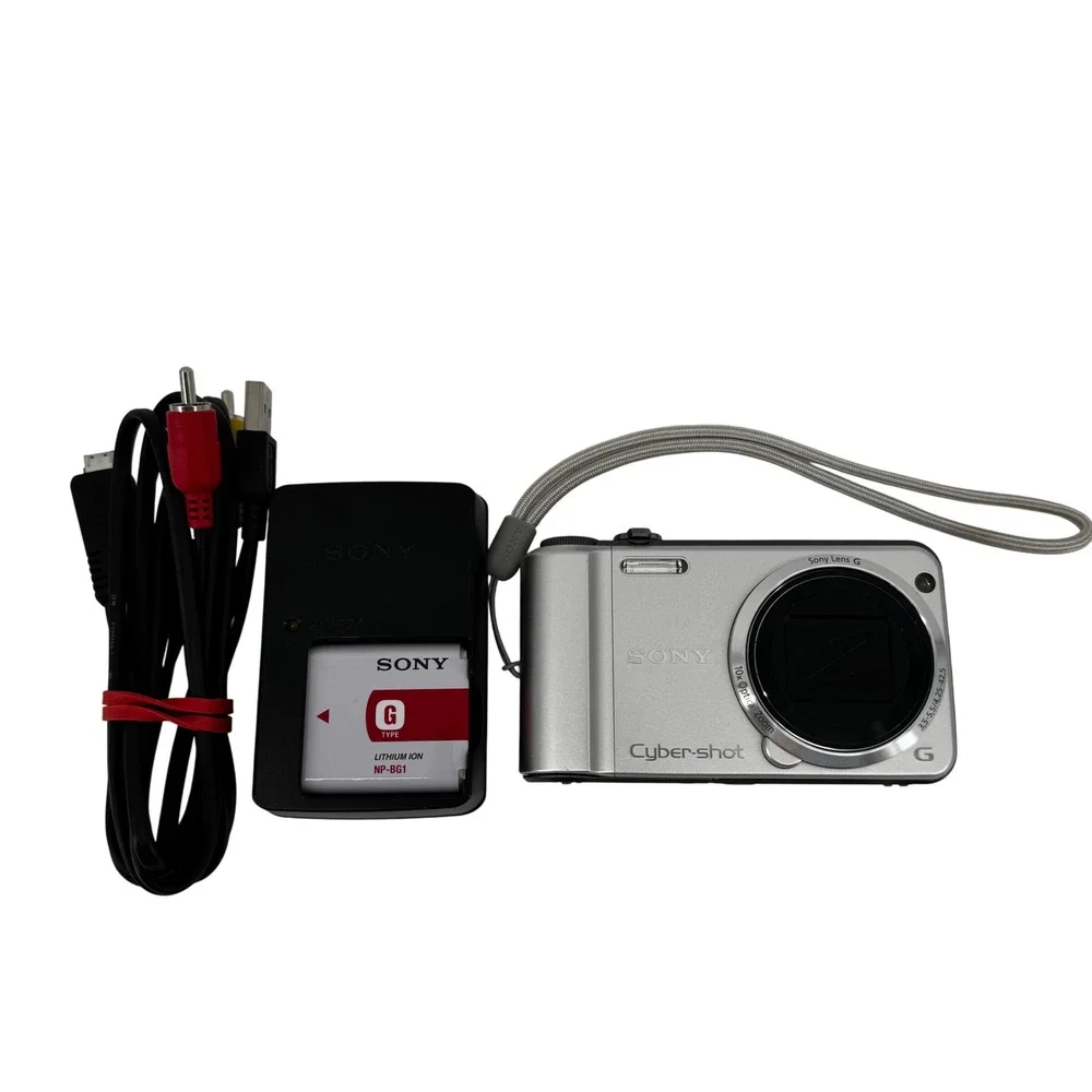 Sony Cyber-shot DSC-H70 16.1MP Digital Camera 10x Zoom Silver Battery Charger